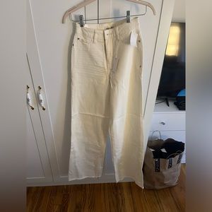 Warp & west white wide leg jeans unused